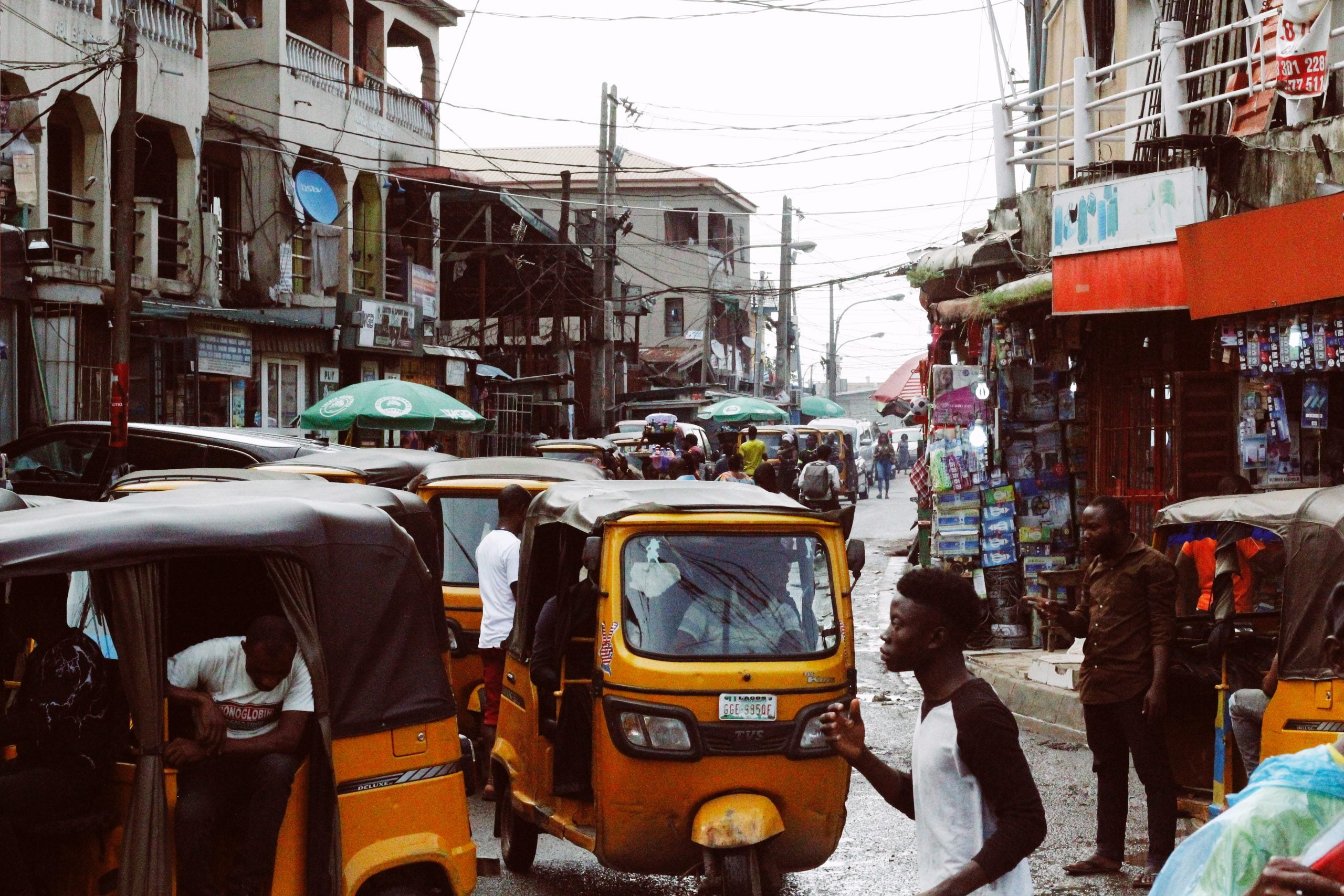 A busy street in Lagos, Nigeria